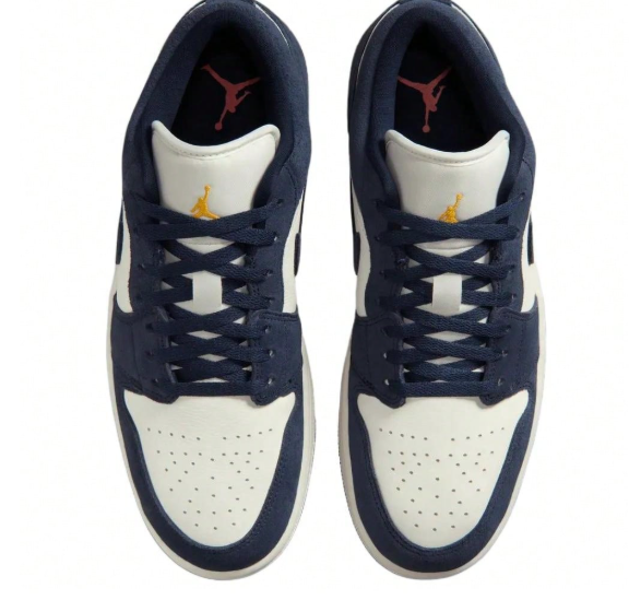 Air Jordan 1 Low SE 'Obsidian University Gold' Blue Sneakers Men IO7448-400