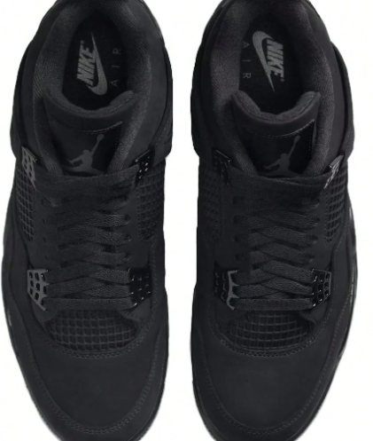 Jordan Air Jordan 4 "Black Cat" - Stylish And Comfortable Mid-Top Retro Basketball Shoes